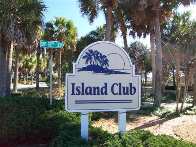 Island Club Sign